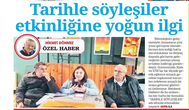 Tarihle söyleşiler etkinliğine yoğun ilgi